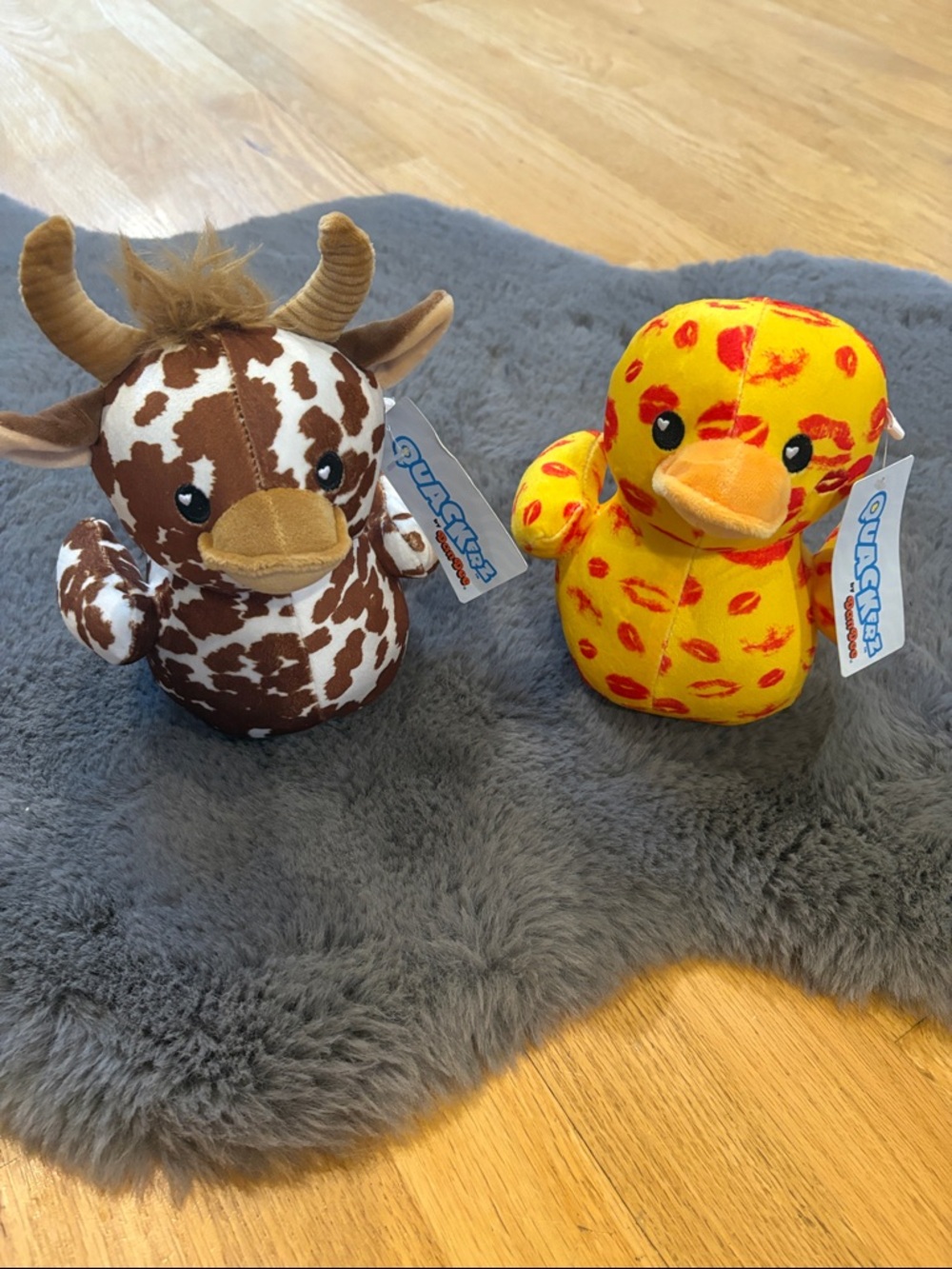 Quackerz Valentine George & Smoochy 7” Plush Ducks